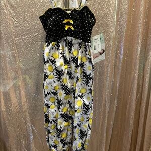 Kohl's Black and Yellow Daisy Polka-Top Jumpsuit NWT